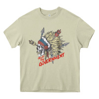 Mossy trust the government skull native american chief native t shirt Heavy Core Tee - StudioElite