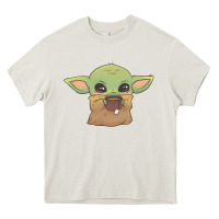 Cream Baby yoda Heavy Core Tee - StudioElite