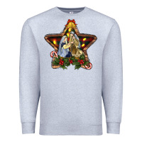 Heather Grey christmas baby jesus oh holly night Premium Sweatshirt - RanaPortraitStore