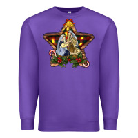 Purple christmas baby jesus oh holly night Premium Sweatshirt - RanaPortraitStore