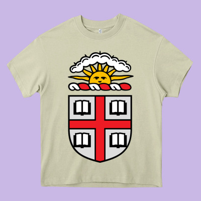 Brown University Heavy Core Tee Designed By Studioelite