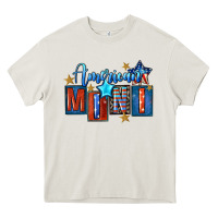 Cream American mini 4th of july Heavy Core Tee - FaDigitalArtStudio