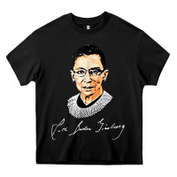 Black rbg ruth bader ginsburg feminist t shirt   signature art Heavy Core Tee - StudioElite