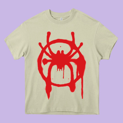 Into The Spider-verse Heavy Core Tee Designed By Studioelite