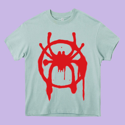 Into The Spider-verse Heavy Core Tee Designed By Studioelite