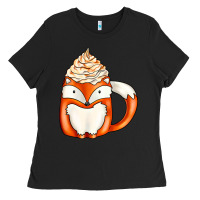 Black coffee cups animal Ladies Tee - CowhideDigitalArt