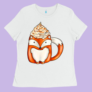 Coffee Cups Animal Ladies Tee Designed By Cowhidedigitalart
