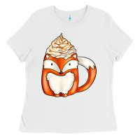 White coffee cups animal Ladies Tee - CowhideDigitalArt