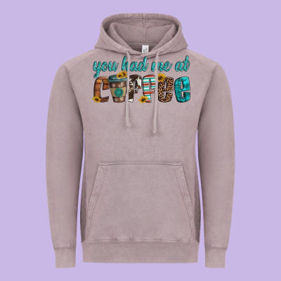You Had Me At Coffee Vintage Hoodie Designed By Artiststas