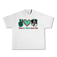 Lunar Rock Peace Love Border Collie Urban Heavy Tee - Jasminsmagicworld