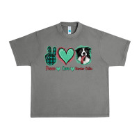 Tornado Peace Love Border Collie Urban Heavy Tee - Jasminsmagicworld
