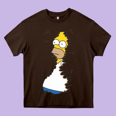 Homer In Hedges Classic Heavy Core Tee Designed By Studioelite