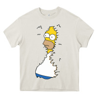 Cream Homer In Hedges Classic Heavy Core Tee - StudioElite