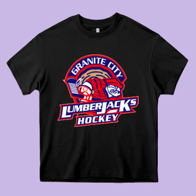 Granite City Lumberjacks Hockey Heavy Core Tee Designed By Studioelite