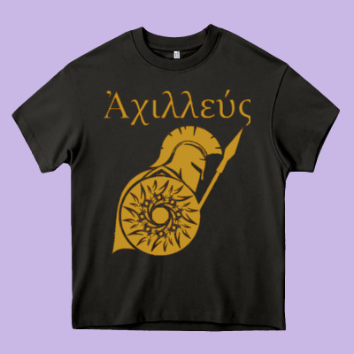 Achilles Son Of Peleus Heavy Core Tee Designed By Studioelite