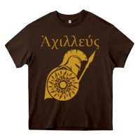 Chocolate Brown achilles son of peleus Heavy Core Tee - StudioElite