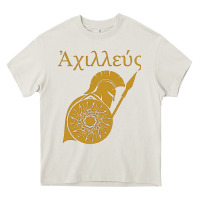 Cream achilles son of peleus Heavy Core Tee - StudioElite