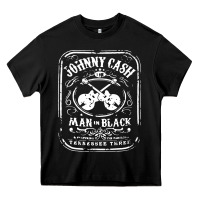 Black johnny cash man in black Heavy Core Tee - StudioElite