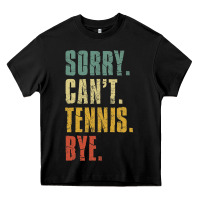 Black sorry can't tennis bye funny vintage retro tennis player t shirt Heavy Core Tee - StudioElite