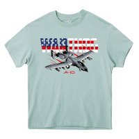 Arona Military Airplane A-10 Warthog American Flag Heavy Core Tee - StudioElite