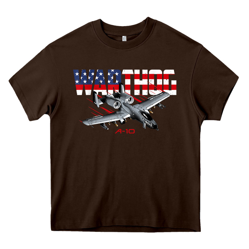 Military Airplane A-10 Warthog American Flag Heavy Core Tee by StudioElite | Teevron