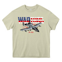 Mossy Military Airplane A-10 Warthog American Flag Heavy Core Tee - StudioElite