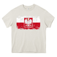 Cream poland polska flag vintage  men women kids  poland t shirt Heavy Core Tee - StudioElite