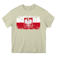 Mossy poland polska flag vintage  men women kids  poland t shirt Heavy Core Tee - StudioElite