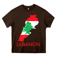 Chocolate Brown Lebanon Flag Cedar Tree Beirut Lebanese Arabic Arab Islam Heavy Core Tee - StudioElite