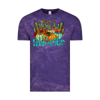 Cloud Purple fall pumpkin art Vintage Tee - CowhideDigitalArt