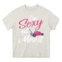 Cream i'm sexy and i mow it funny mow pun tank top Heavy Core Tee - StudioElite