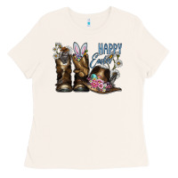 Bone Happy Easter Ladies Tee - CowhideDigitalArt
