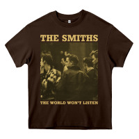 Chocolate Brown the smiths the world won't listen gift men women Heavy Core Tee - StudioElite