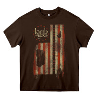 Chocolate Brown lamb of god, pure american metal flag Heavy Core Tee - StudioElite