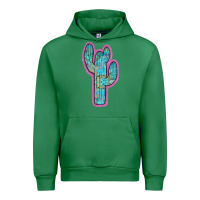 Emerald Western Turquoise Cactus Urban Hoodie - RanaPortraitStore