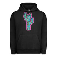 Pigment Black Western Turquoise Cactus Urban Hoodie - RanaPortraitStore