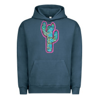 Pigment Midnight Navy Western Turquoise Cactus Urban Hoodie - RanaPortraitStore