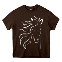 Chocolate Brown horse lover gifts Heavy Core Tee - StudioElite
