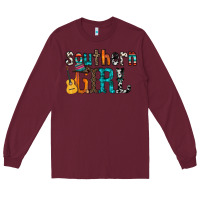 Burgundy southern girl Long Sleeve Tee - RacoonDesign