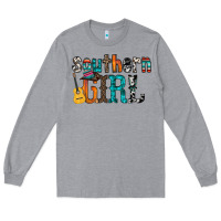 Heather Grey southern girl Long Sleeve Tee - RacoonDesign