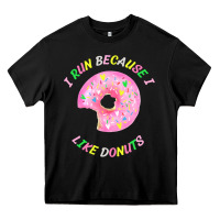 Black i run because i like donuts Heavy Core Tee - StudioElite
