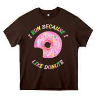 Chocolate Brown i run because i like donuts Heavy Core Tee - StudioElite