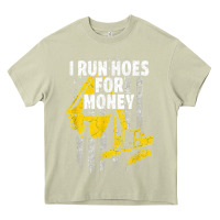 Mossy heavy equipment operator i run hoes for money usa flag t shirt Heavy Core Tee - StudioElite