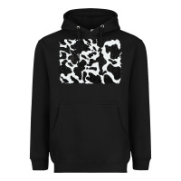 Black distressed black glitter cowhide pattern Heavyweight Hoodie - RanaPortraitStore