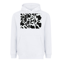 White distressed black glitter cowhide pattern Heavyweight Hoodie - RanaPortraitStore
