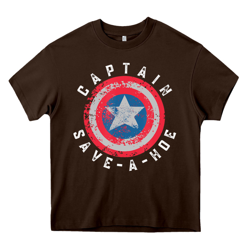 Captain Save-a-hoe Vintage Funny Retro Heavy Core Tee by StudioElite | Teevron