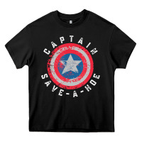Black Captain Save-A-Hoe Vintage Funny Retro Heavy Core Tee - StudioElite