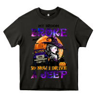 Asphalt my broom broke so now i drive a j.e.e.p witch halloween t shirt Heavy Core Tee - StudioElite