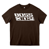 Chocolate Brown boss 302 (white) Heavy Core Tee - StudioElite