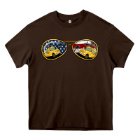 Chocolate Brown Bus Driver Sunglasses Heavy Core Tee - Jasminsmagicworld